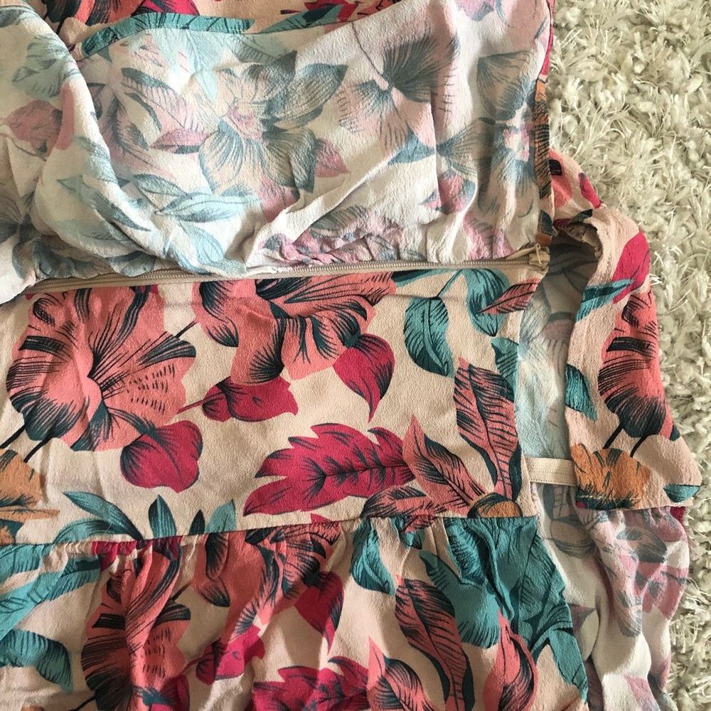 Kindom Skirt Pink Blue Floral Ruffle Size Medium - Picture 4 of 8